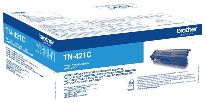 Brother TN421C Картридж, Cyan HL-L8260 8360 DCP-L4810 MFC-L8690 8900, 1800 стр. TN421C