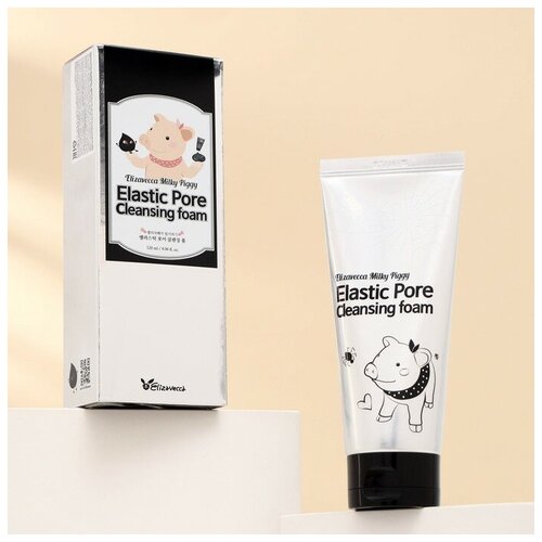 Пенка для умывания Milky Piggy Elastic Pore Cleansing Foam, с древесным углем, очищающая, против черных точек, 120 мл