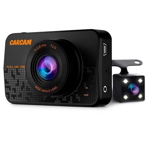 фото Видеорегистратор carcam d1, 2 камеры, черный