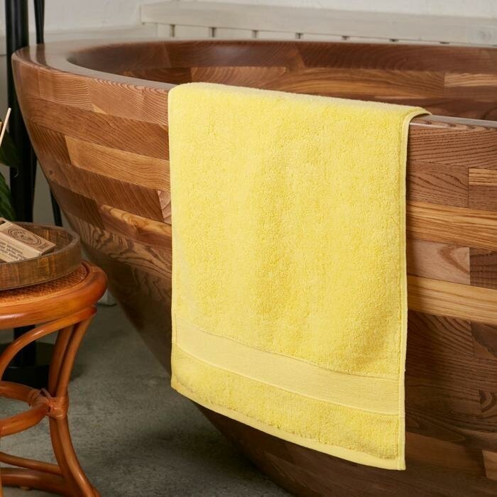Полотенце махровое Этель "Уют" 35x75 см, цв. желтый, 100% хл, 600 гр/м2