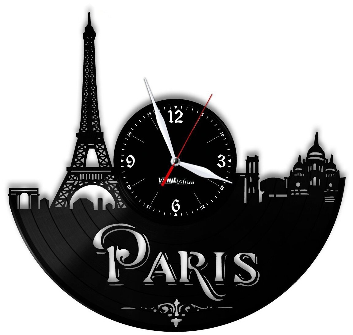 Часы из виниловой пластинки (c) VinylLab Париж