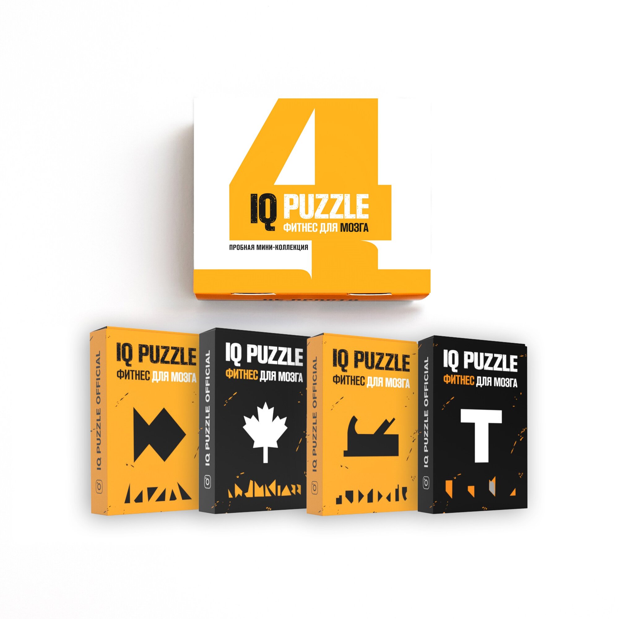Набор из четырех IQ головоломок GEEK PUZZLE / IQ PUZZLE Фитнес для Мозгава 4в1
