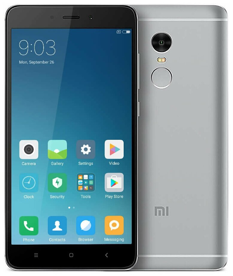 Смартфон Xiaomi Redmi Note 4 16GB, micro SIM+nano SIM, черный / серый