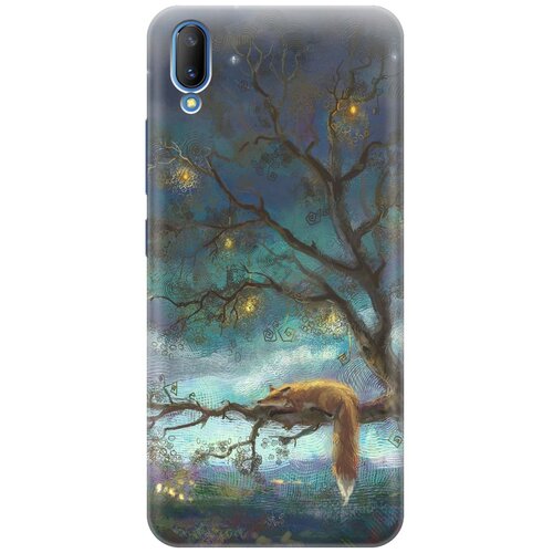фото Re:paчехол - накладка artcolor для vivo v11 с принтом "лиса на дереве"
