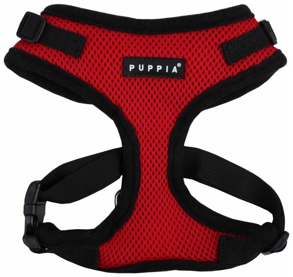 Шлейка для собак Puppia "RITEFIT HARNESS", красная, L (Южная Корея)