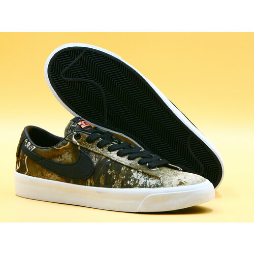 Кеды NIKE SB Blazer Low Pro GT Premium, полнота D, размер 10 US, черный, зеленый