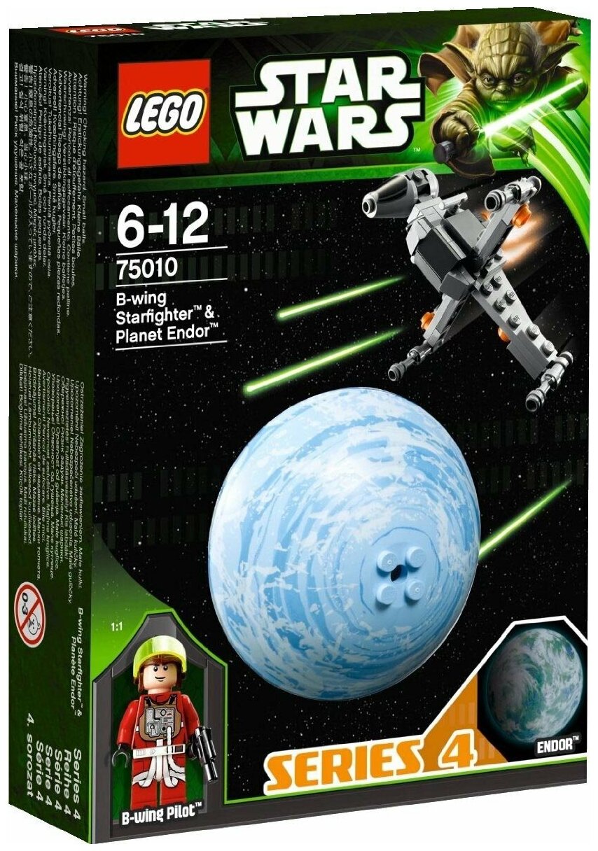 Конструктор LEGO Star Wars 75010 Истребитель B-wing и планета Эндор, 83 дет.