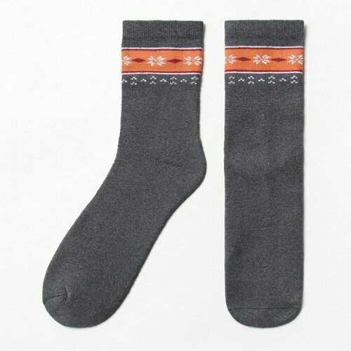 фото Женские носки гамма, махровые, размер 23-25, серый