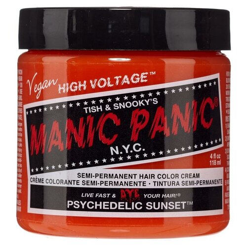 Manic Panic Краситель прямого действия High Voltage, psychedelic sunset, 118 мл, 155 г manic panic краситель прямого действия high voltage hot hot pink 118 мл 155 г