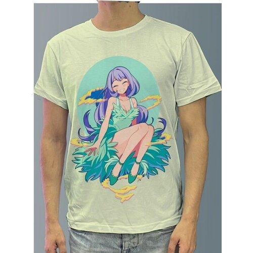 фото Футболка мужская белая молочный оттенок из хлопка с dtf рисунком аниме my hero academia - 915 будь на стиле