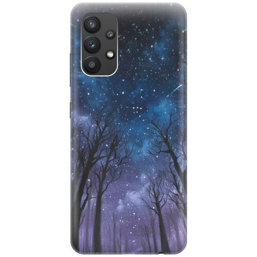 фото Силиконовый чехол на samsung galaxy a32 / самсунг а32 с принтом "ночной лес" gosso