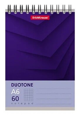 Блокнот ErichKrause Duotone Next A6, 60 листов, ассорти