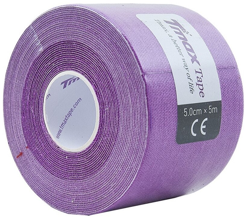 Тейп кинезиологический TMAX Extra Sticky Lavender 423198, 5см.x5м.