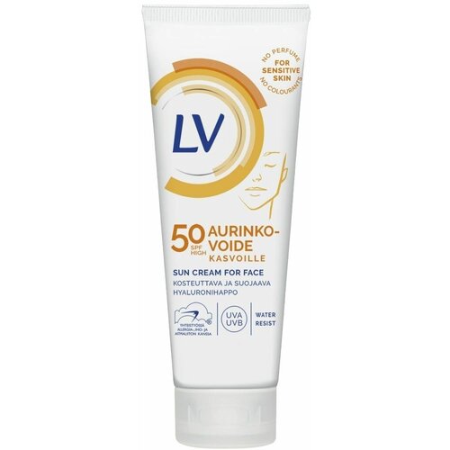 LV SPF50 Солнцезащитный крем для лица 50млИз Финляндии 3932₽