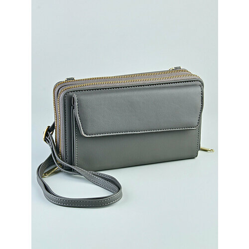 фото Кошелек , фактура гладкая, серый ryzenbaks