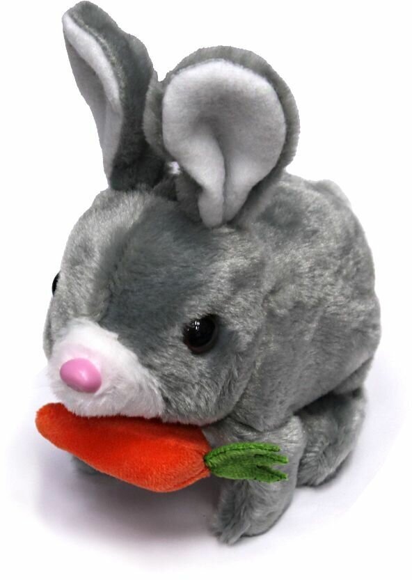 Интерактивный плюшевый заяц с морковкой