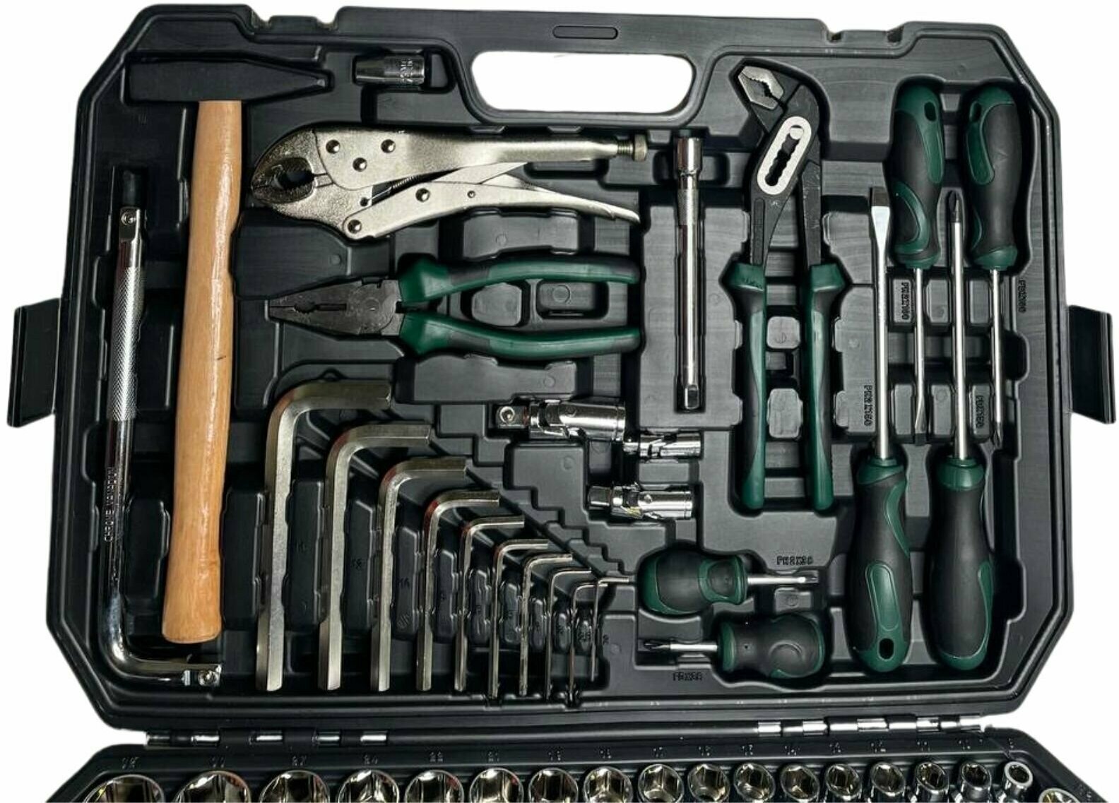 Набор инструментов для автомобиля 129 предметов в чемодане SATAVRP, набор ключей и головок, автоинструменты в кейсе - фотография № 5