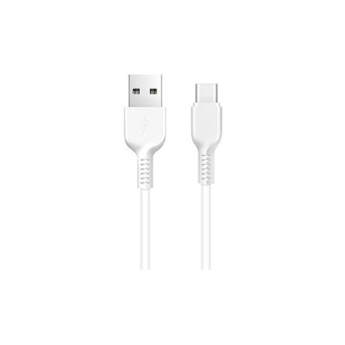 Кабель Hoco X20 Flash USB - USB Type-C, 2 м, 1 шт., белый переходник hoco ls30 type c на audio кабель белый