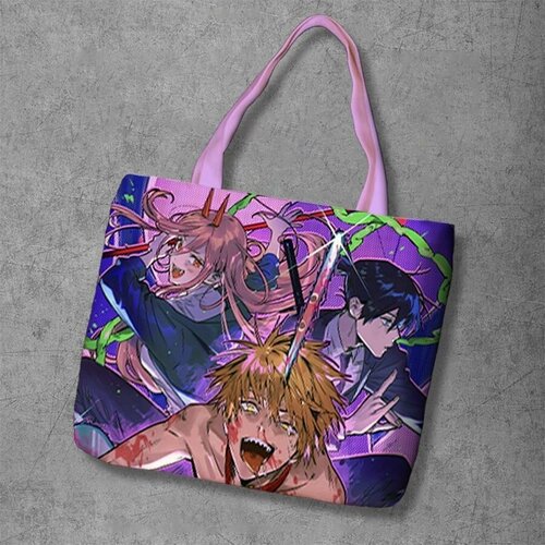 фото Сумка шоппер anime dakimakura, фактура рельефная, мультиколор