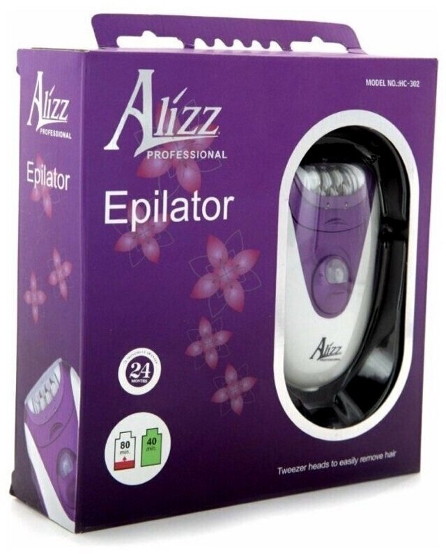 Домашний женский эпилятор/SKIN SILK/HC-302/триммер/для удаления всех типов волос/2 режима скоростей/подсветка/фиолетовый - фотография № 12