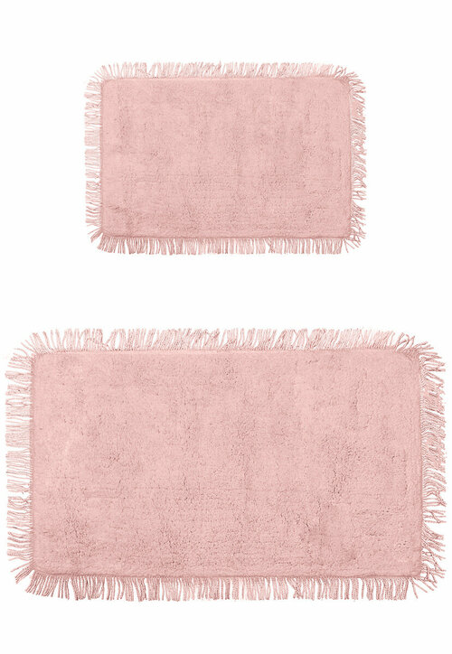 Комплект ковриков 60*90; 40*60 см для ванной, для туалета, розовый Irya Bath Loris-Pink