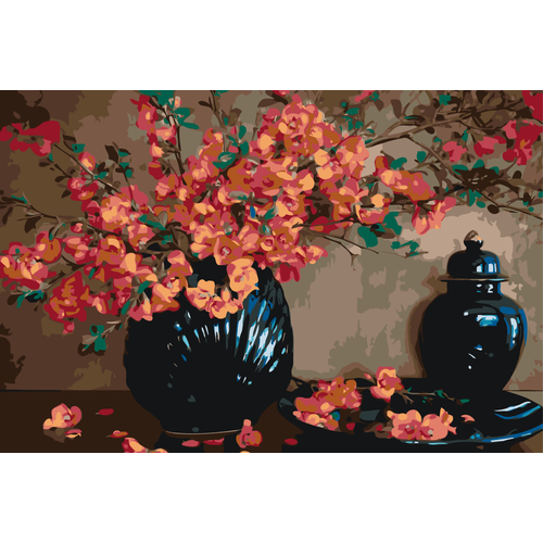 Картина по номерам Натюрморт - цветы в вазе на стену