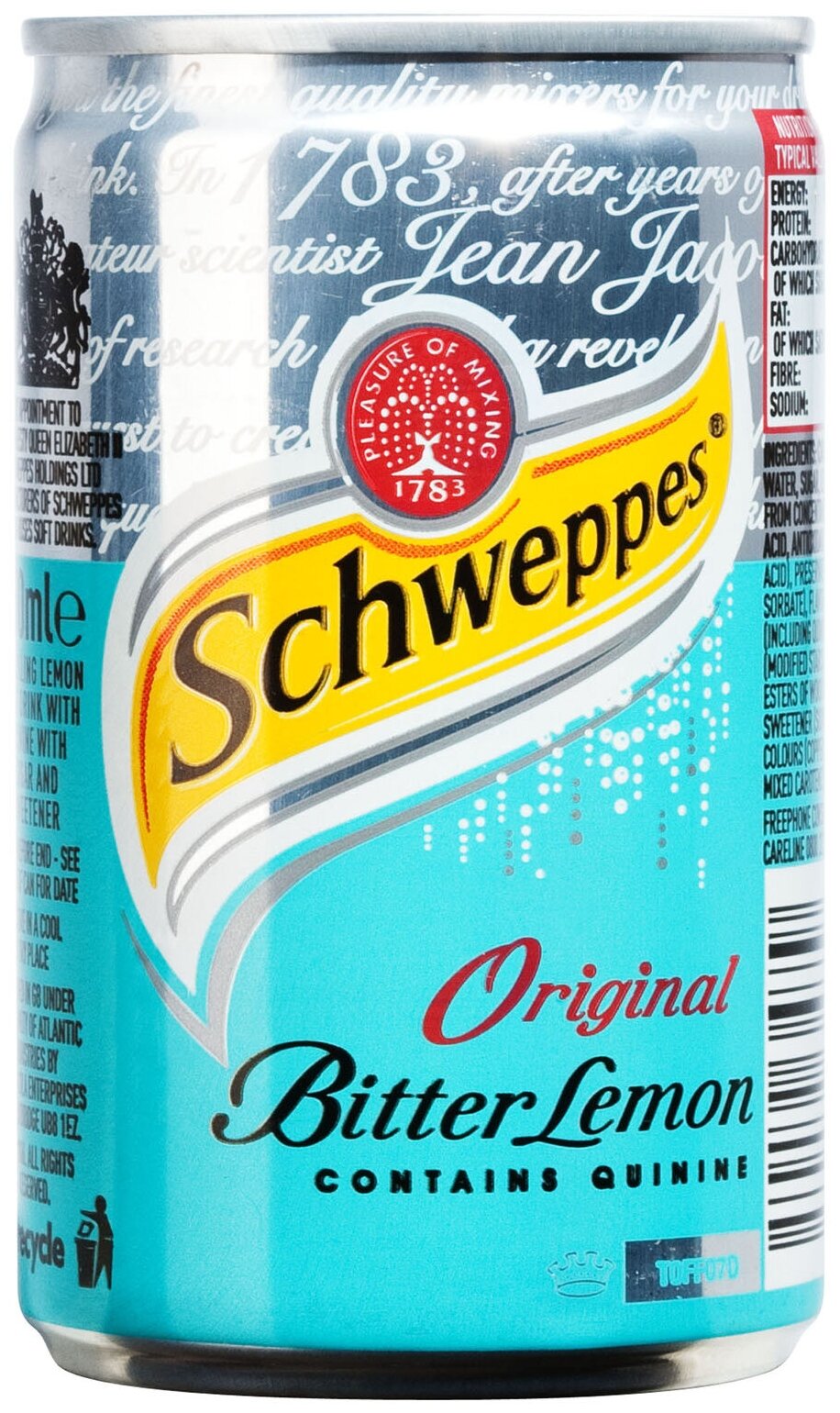 Schweppes Bitter Lemon, 150мл ж/б, 1шт, Великобритания