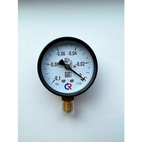Вакуумметр для измерения давления ТВ-310Р (-0,1 до 0 Мпа) / Резьба М12х1,5 / Класс точности 2,5 / Диаметр 63 мм. перье вода минеральная газ стекло 0 75л