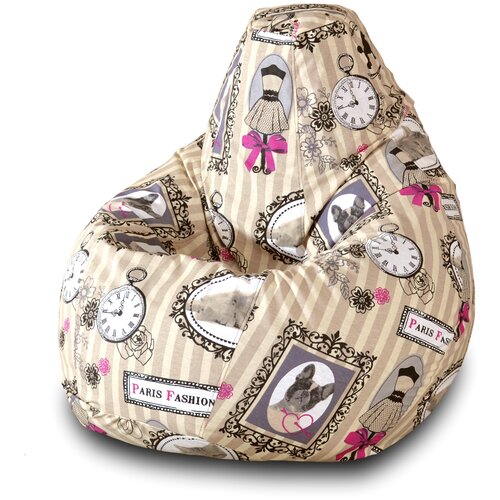 фото Пазитифчик кресло-груша кэнди 02 бежевый жаккард