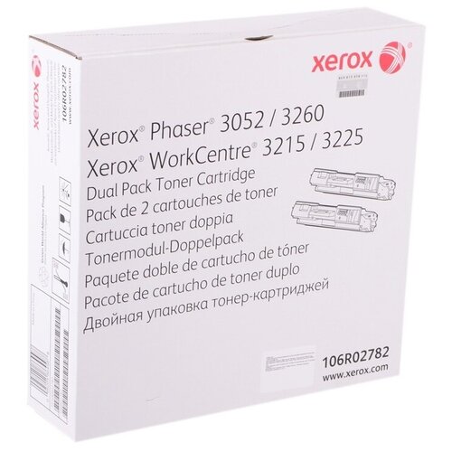 Картридж Xerox 106R02782, 3000 стр, черный nv print набор nvp nv t106r02778 set2 для xerox phaser 3052 3260 workcentre 3215 3225 3000k 2 шт