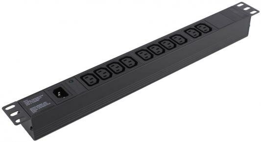 Exegate EX280859RUS Блок розеток ExeGate ServerPro PDU-19H001 Al-10С13-C14-SW, 1U, Алюм., 10 IEC 320 C13, С14 - фото №7