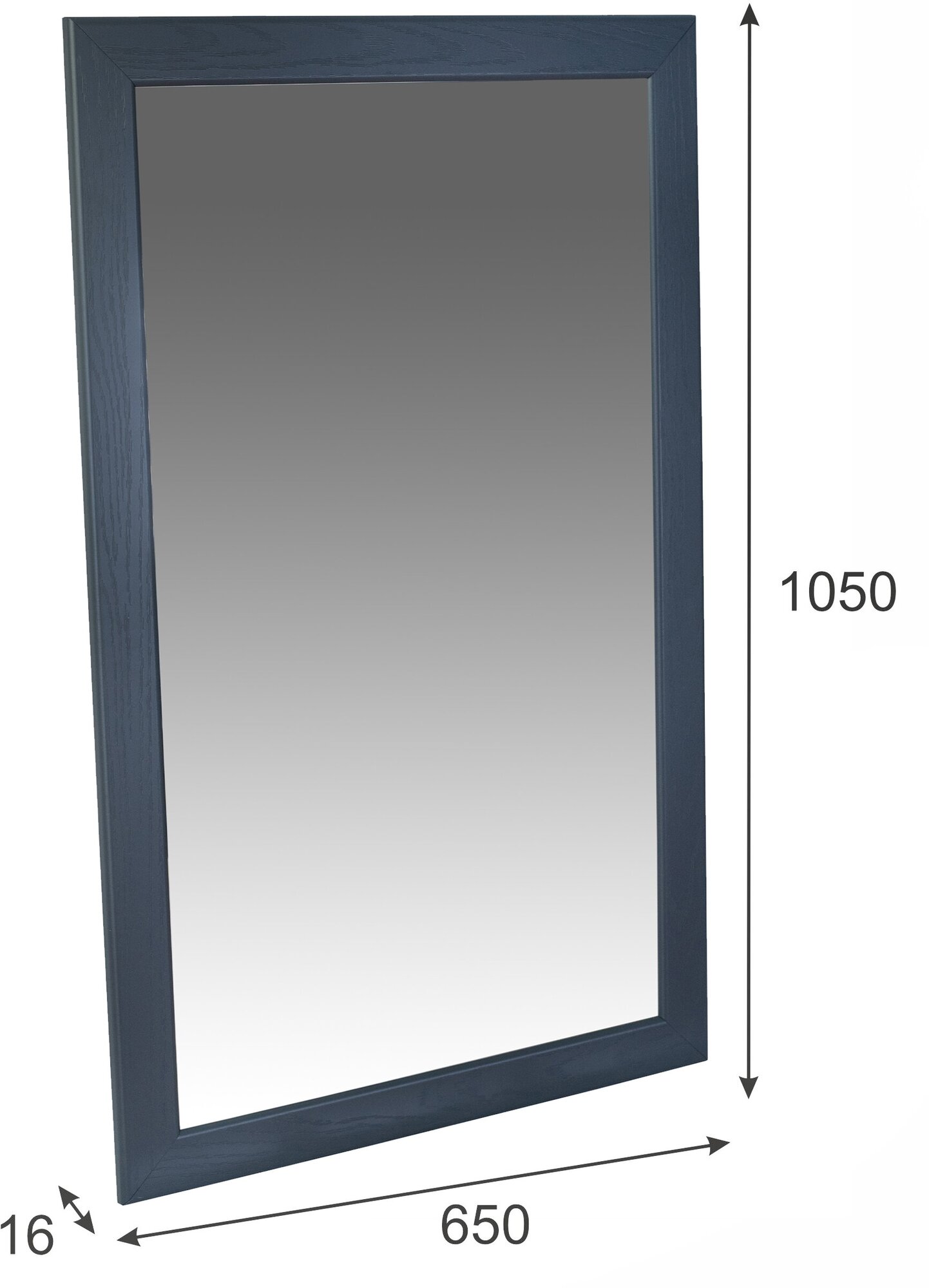 Зеркало навесное Берже 24-105 серый графит 105 см х 65 см - фотография № 5