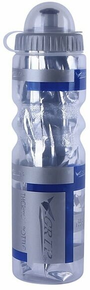 Фляга V-700AA 500 мл термос пластик, синий/прозрачный