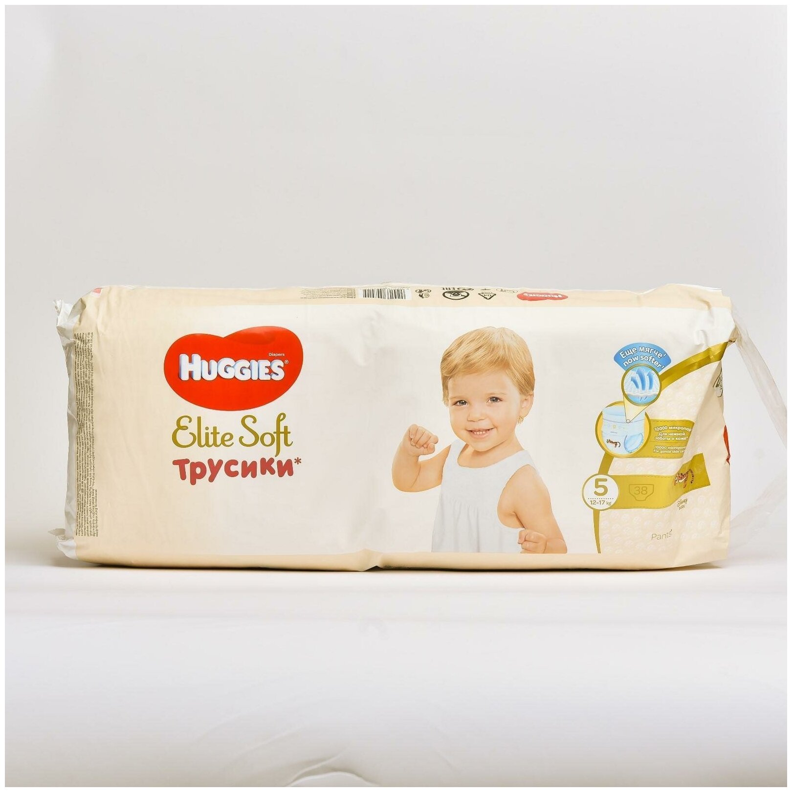 Трусики-подгузники Huggies Elite Soft Mega XL 12-17 кг. 38 шт.