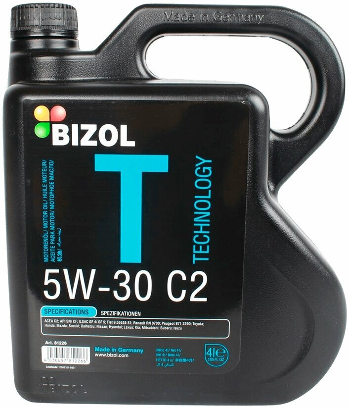 Масло моторное Bizol Technology 5W30 C2 4л