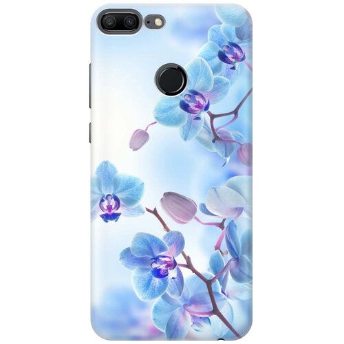 фото Gosso ультратонкий силиконовый чехол-накладка для honor 9 lite с принтом "голубые орхидеи"