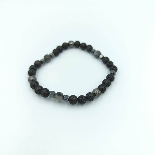 фото Браслет, гематит, серый нет бренда