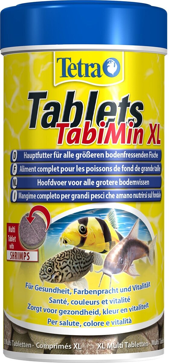 TETRA TABLETS TABIMIN XL корм таблетки для крупных донных рыб (133 таблетки)