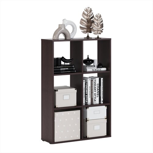 Стеллаж-2 Лайт, Дуб Сонома светлый, Ш70хВ104.4хГ25 см, 6 секций/ячеек, кабинета/детской комнаты/прихожей/гостиной/офиса/дачи/зонирования комнаты