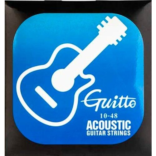 струны для акустической гитары stax bf 010 10 48 GSA-010 Комплект струн для акустической гитары, 10-48, Guitto