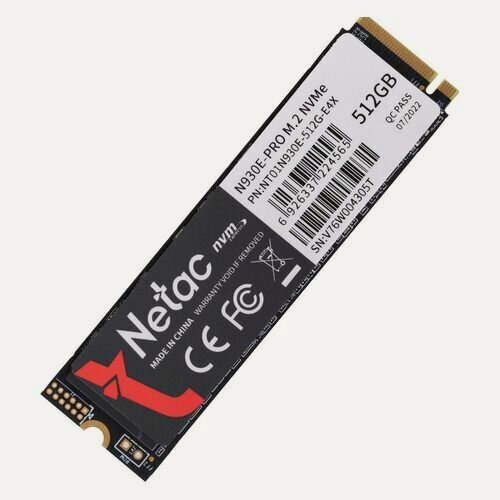 Изображение товара SSD накопитель NETAC N930E Pro NT01N930E-512G-E4X 512ГБ, M.2 2280, PCIe 3.0 x4, NVMe, M.2