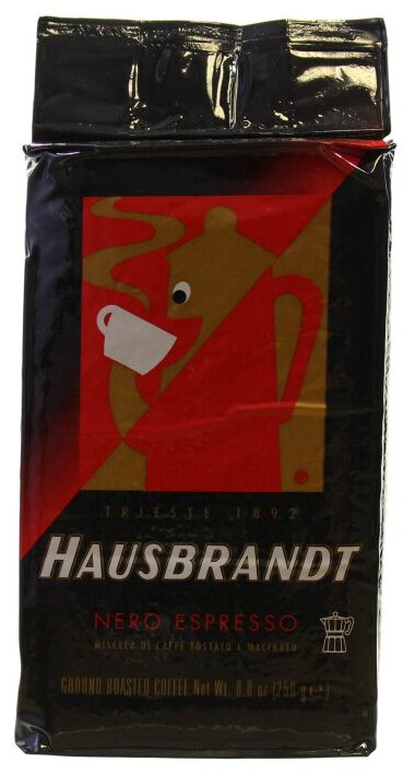 Кофе молотый Hausbrandt Nero Espresso (Неро Эспрессо), в/у, 4x250г - фотография № 3