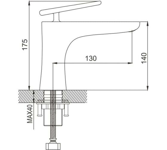 Смеситель для раковины Rose R16F R1601F белый/хром