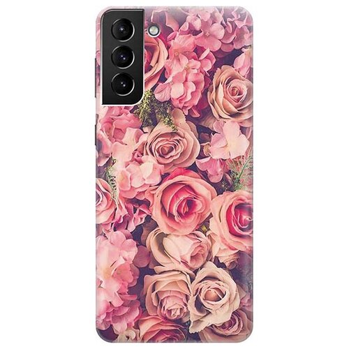 Чехол - накладка ArtColor для Samsung Galaxy S21 Plus с принтом Розовый куст чехол накладка artcolor для samsung galaxy a02 с принтом розовый куст