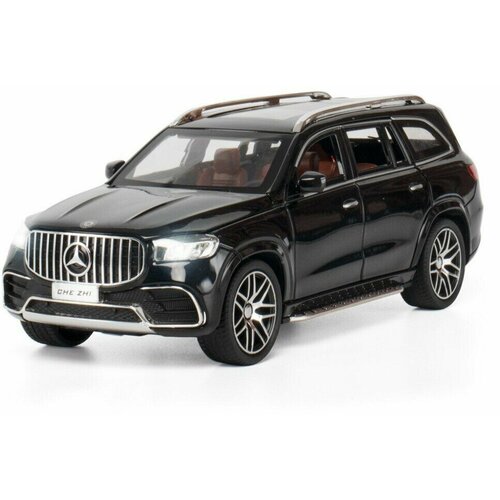 Mercedes Benz GLS 63 AMG Мерседес Бенц металл инерция 1:24 21 см, открываются двери, капот и багажник, свет и звук