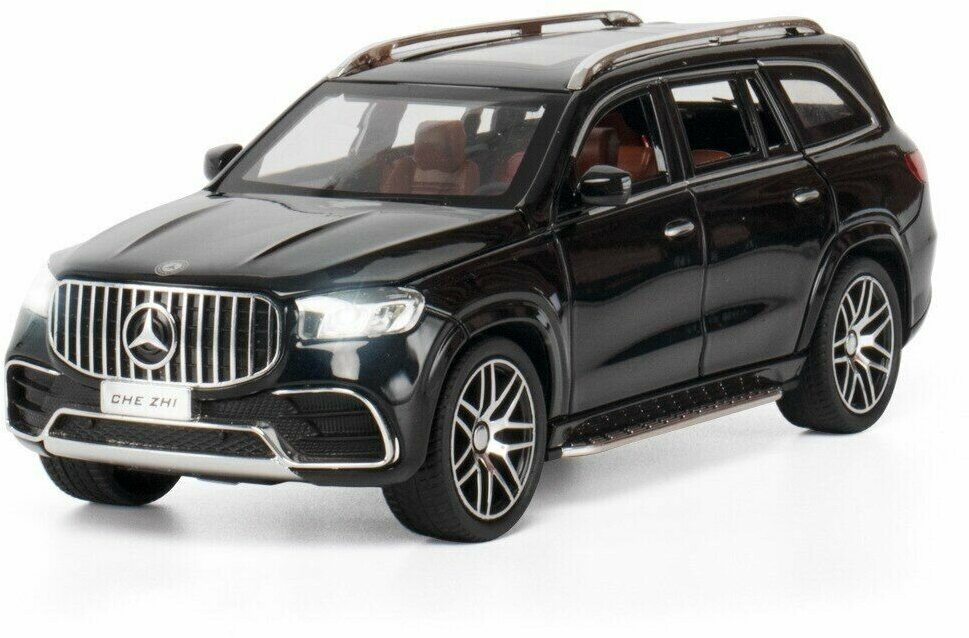 Mercedes Benz GLS 63 AMG Мерседес Бенц металлическая инерционная машинка 1:24 21 см