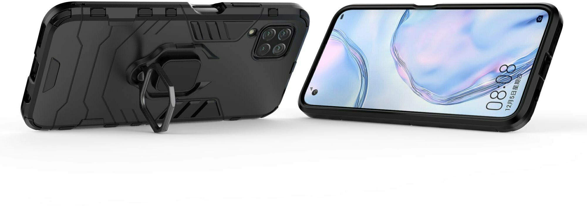 Чехол противоударный для Huawei P40 Lite / Хуавей Р40 Лайт (Черный) — фото 1
