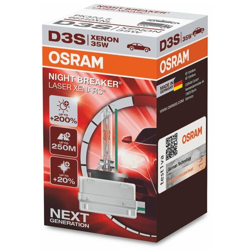 Автолампа Ксенон Osram 66340xnl D3s 42v 35w Pk32d-5 Xenarc Night Breaker Laser Next Generation 4400к (К1/10) Osram арт. 6634...