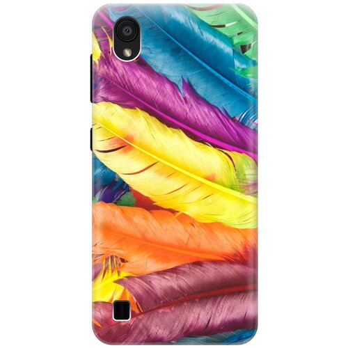 фото Re:pa накладка transparent для zte blade a5 (2019) с принтом "разноцветные перья"