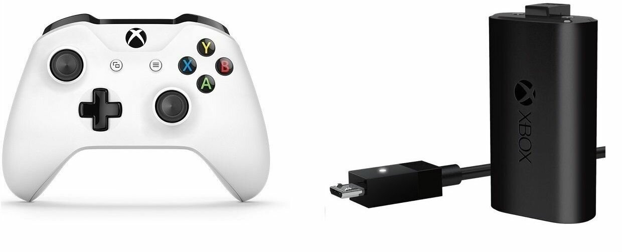 Геймпад Microsoft беспроводной Xbox One S / X / Series S / X Wireless Controller White Белый 3 ревизия с bluetooth джойстик + Оригинальный аккумулятор